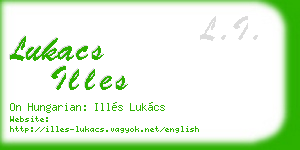 lukacs illes business card